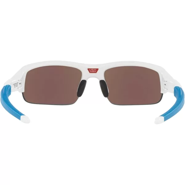 imageOakley Kids Oj9008 Flak XXS Square SunglassesPolished WhitePrizm Sapphire