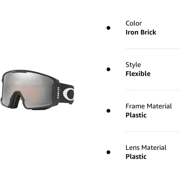 imageOakley Line Miner Snow Goggle LargeSized FitIron Brick Prizm Torch Iridium