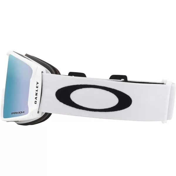 imageOakley Line Miner Snow Goggle LargeSized FitMatte White PRIZM Snow Sapphire Iridium