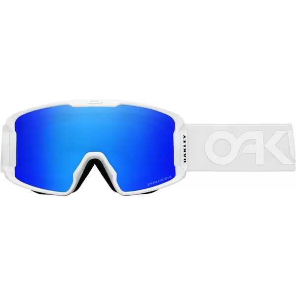 imageOakley Line Miner Snow Goggle LargeSized FitPilot White Prizm Sapphire Iridium
