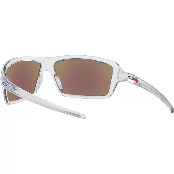 imageOakley Man Sunglasses Black Camo Frame Prizm Ruby Lenses 63MMPolished ClearPrizm Sapphire Polarized
