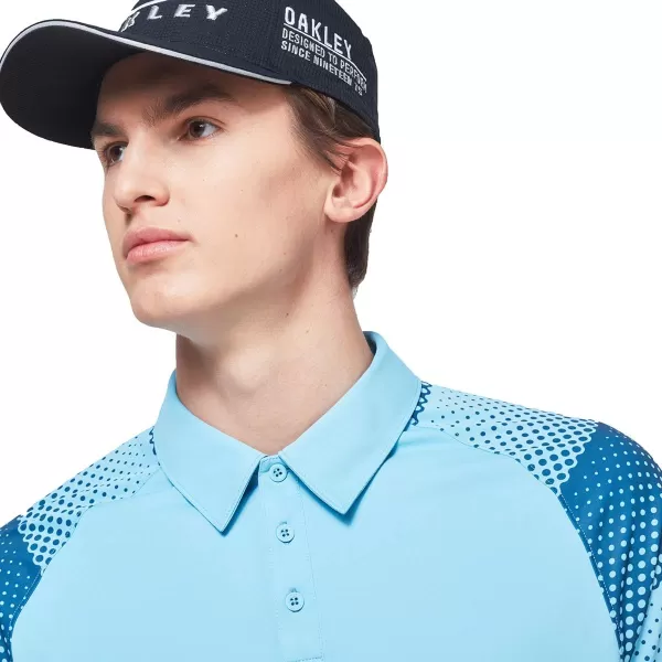 imageOakley Mens Dot Sleeves PoloAviator Blue