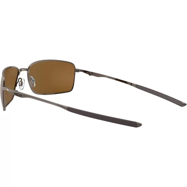 imageOakley Mens OO4075 Square Wire Rectangular Metal SunglassesGunmetalTungsten Iridium Polarized