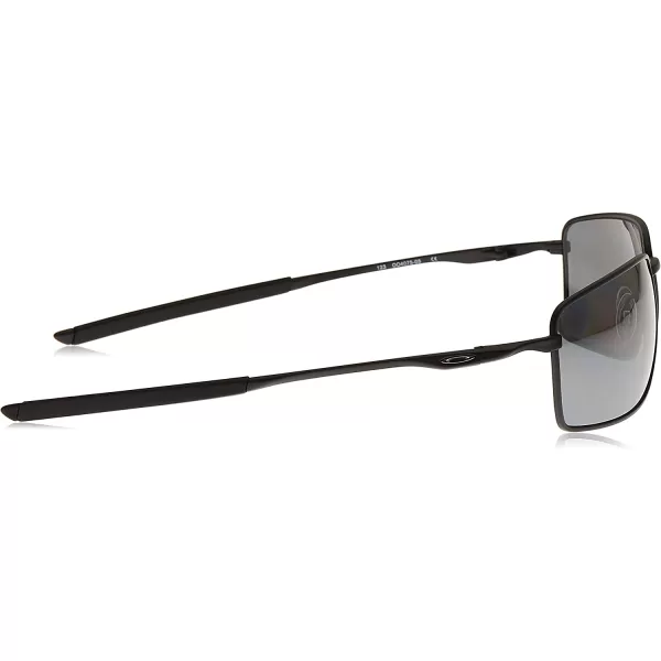 imageOakley Mens OO4075 Square Wire Rectangular Metal SunglassesMatte BlackBlack Iridium Polarized