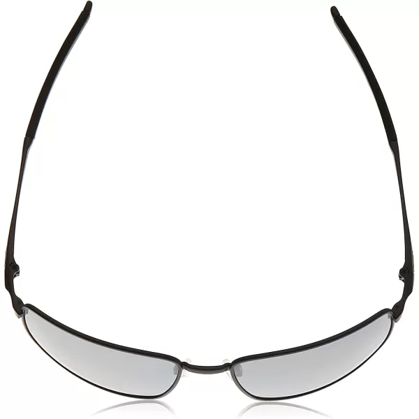 imageOakley Mens OO4075 Square Wire Rectangular Metal SunglassesMatte BlackBlack Iridium Polarized