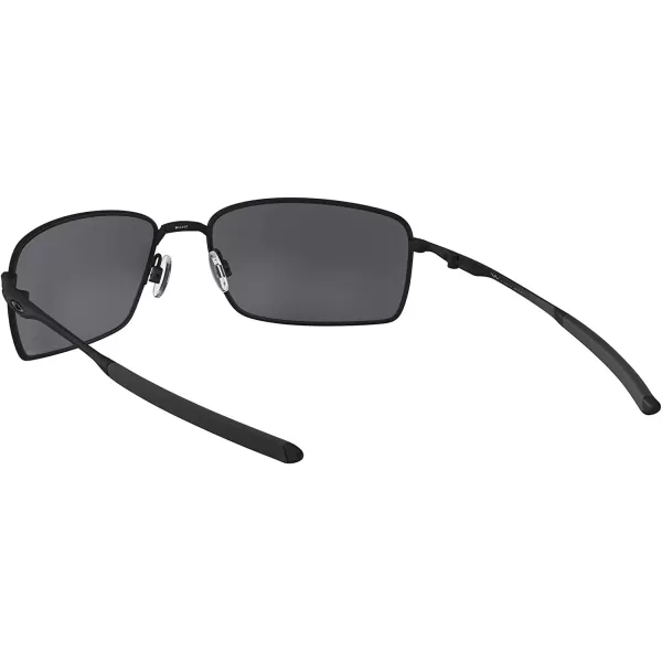 imageOakley Mens OO4075 Square Wire Rectangular Metal SunglassesMatte BlackBlack Iridium Polarized