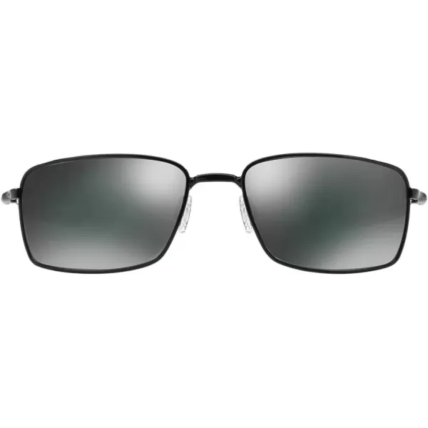 imageOakley Mens OO4075 Square Wire Rectangular Metal SunglassesPolished BlackBlack Iridium