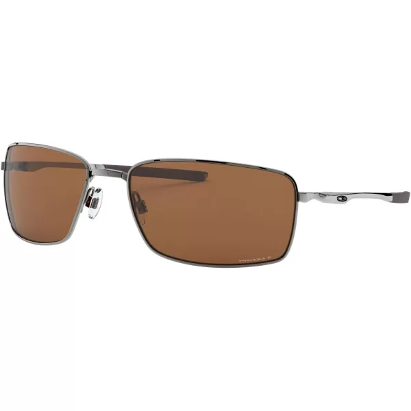 imageOakley Mens OO4075 Square Wire Rectangular Metal SunglassesTungstenPrizm Tungsten Polarized
