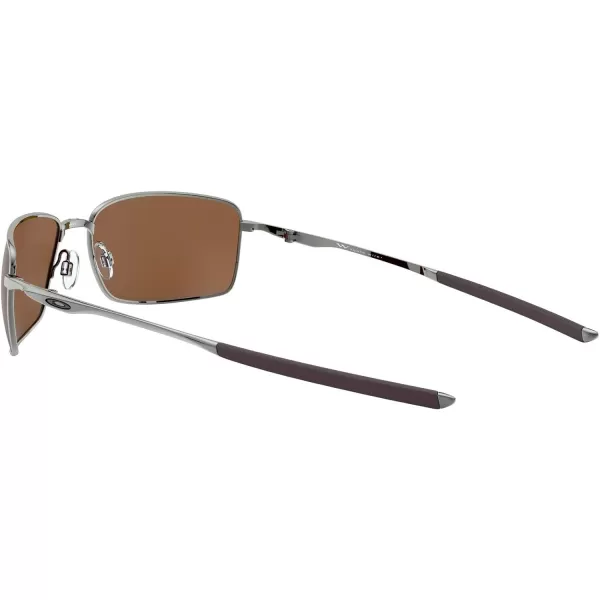 imageOakley Mens OO4075 Square Wire Rectangular Metal SunglassesTungstenPrizm Tungsten Polarized
