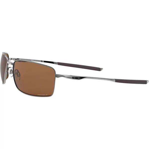 imageOakley Mens OO4075 Square Wire Rectangular Metal SunglassesTungstenPrizm Tungsten Polarized