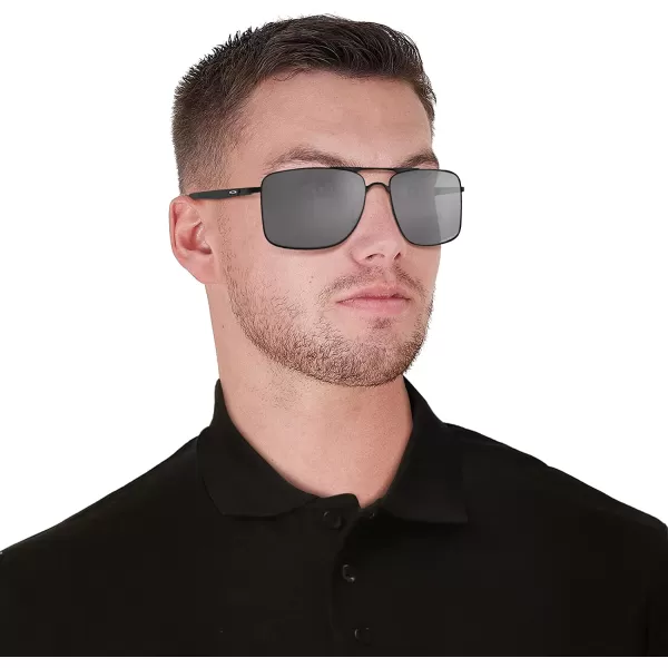 imageOakley Mens OO4124 Gauge 8 Rectangular Sunglasses Matte BlackPrizm Black Polarized 62 mmOakley Mens OO4124 Gauge 8 Rectangular Sunglasses Matte BlackPrizm Black Polarized 62 mm