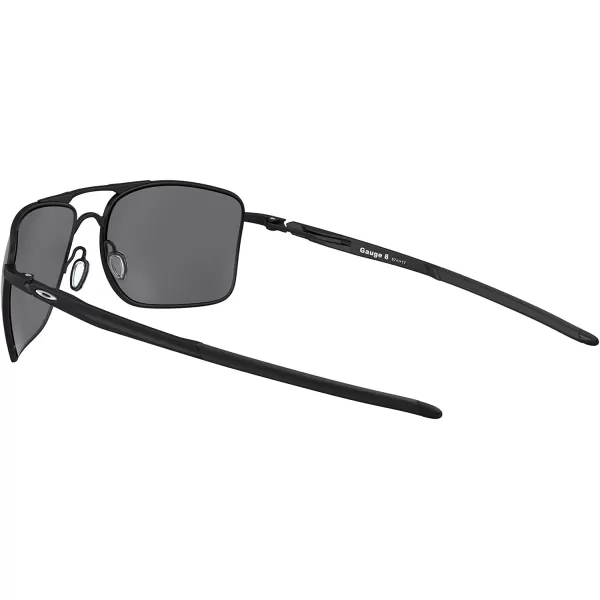 imageOakley Mens OO4124 Gauge 8 Rectangular Sunglasses Matte BlackPrizm Black Polarized 62 mmOakley Mens OO4124 Gauge 8 Rectangular Sunglasses Matte BlackPrizm Black Polarized 62 mm