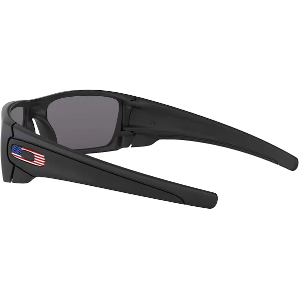 imageOakley Mens OO9096 Fuel Cell Wrap SunglassesMatte Black Usa Flag IconGrey