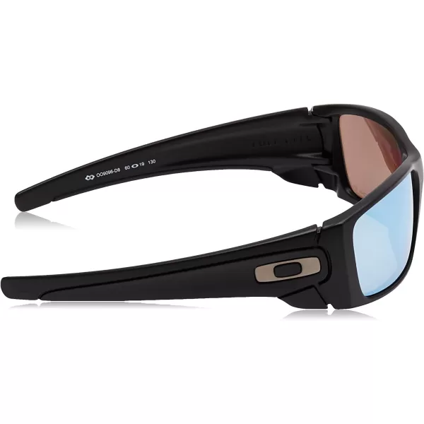 imageOakley Mens OO9096 Fuel Cell Wrap SunglassesMatte BlackPrizm Deep Water Polarized