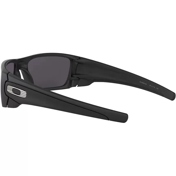 imageOakley Mens OO9096 Fuel Cell Wrap SunglassesSi Matte Black Steel FlagsBlack Iridium