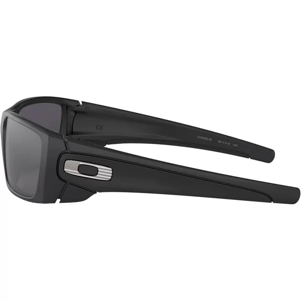 imageOakley Mens OO9096 Fuel Cell Wrap SunglassesSi Matte Black Steel FlagsBlack Iridium
