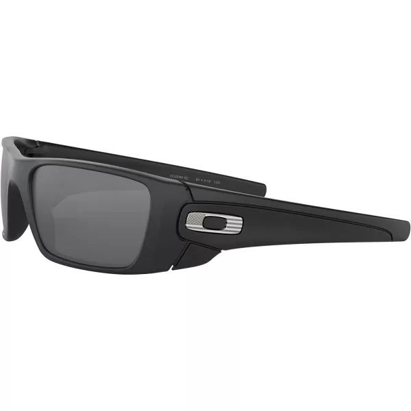 imageOakley Mens OO9096 Fuel Cell Wrap SunglassesSi Matte Black Steel FlagsBlack Iridium