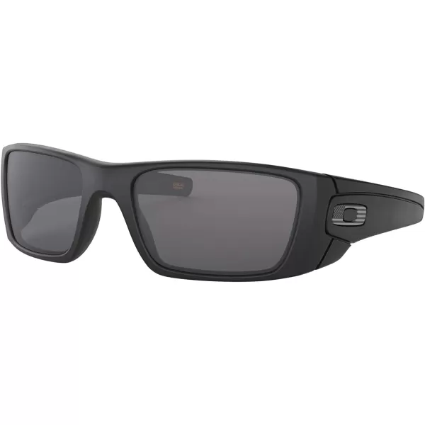 imageOakley Mens OO9096 Fuel Cell Wrap SunglassesSi Matte Black Usa FlagGrey