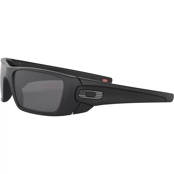 imageOakley Mens OO9096 Fuel Cell Wrap SunglassesSi Matte Black Usa FlagGrey