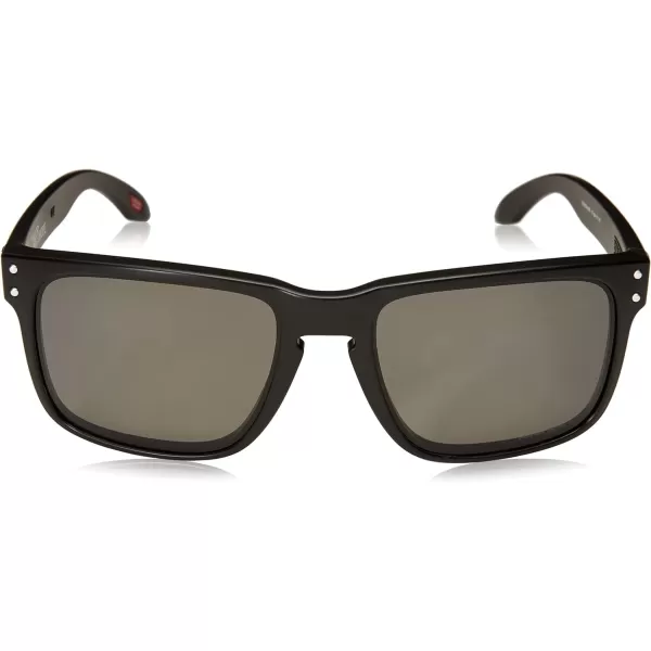 imageOakley Mens OO9102 Holbrook Square Sunglasses Matte Black on SilverPrizm Grey Polarized 57 mmOakley Mens OO9102 Holbrook Square Sunglasses Matte Black on SilverPrizm Grey Polarized 57 mm