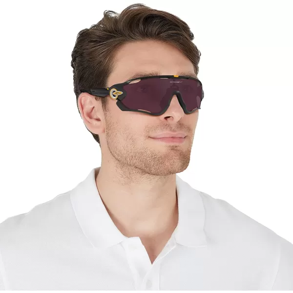 imageOakley Mens OO9290 Jawbreaker Shield SunglassesBlack Grey FadePrizm Road Black