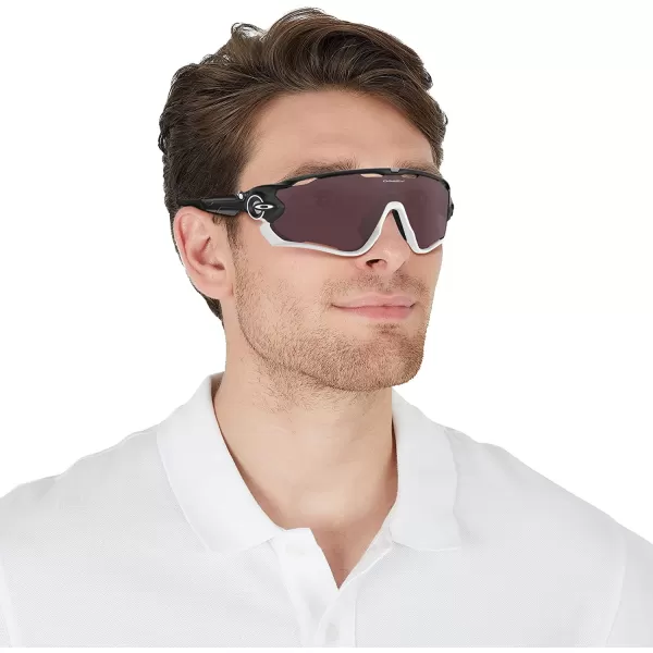 imageOakley Mens OO9290 Jawbreaker Shield SunglassesMatte BlackPrizm Road Black