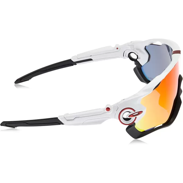 imageOakley Mens OO9290 Jawbreaker Shield SunglassesPolished White on BlackPrizm Road