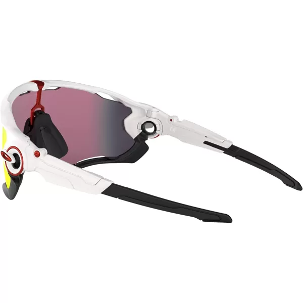 imageOakley Mens OO9290 Jawbreaker Shield SunglassesPolished White on BlackPrizm Road