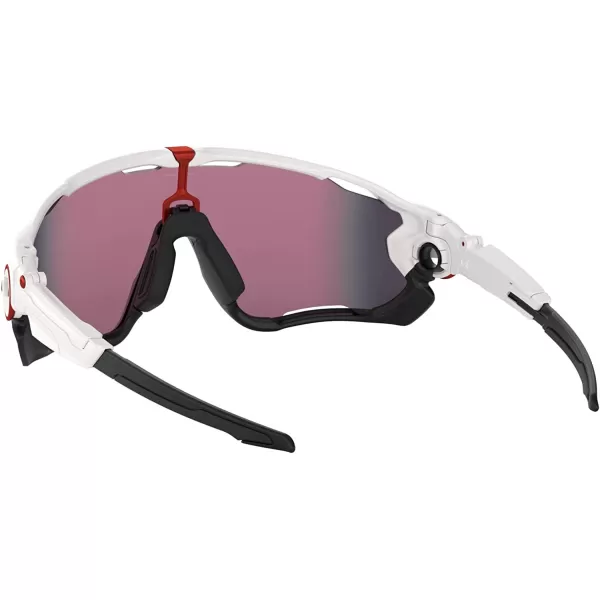 imageOakley Mens OO9290 Jawbreaker Shield SunglassesPolished White on BlackPrizm Road