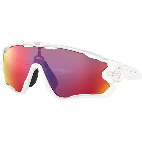 imageOakley Mens OO9290 Jawbreaker Shield SunglassesPolished WhitePrizm Road