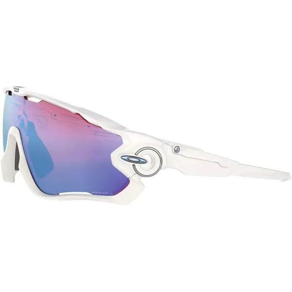 imageOakley Mens OO9290 Jawbreaker Shield SunglassesPolished WhitePrizm Snow Sapphire Iridium