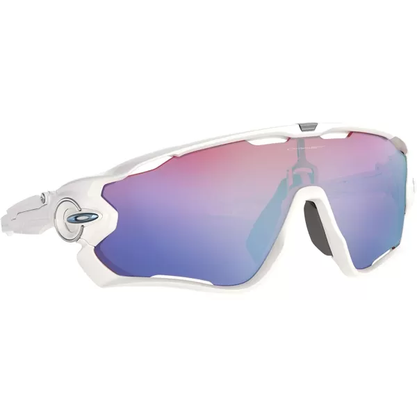 imageOakley Mens OO9290 Jawbreaker Shield SunglassesPolished WhitePrizm Snow Sapphire Iridium