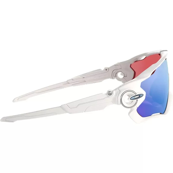 imageOakley Mens OO9290 Jawbreaker Shield SunglassesPolished WhitePrizm Snow Sapphire Iridium