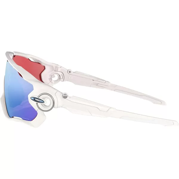 imageOakley Mens OO9290 Jawbreaker Shield SunglassesPolished WhitePrizm Snow Sapphire Iridium