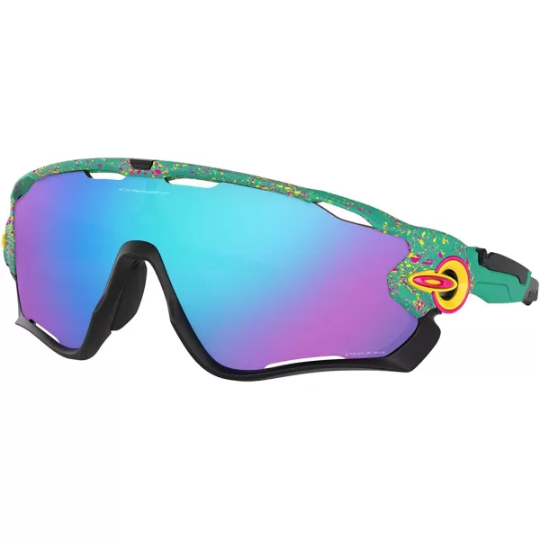 imageOakley Mens OO9290 Jawbreaker Shield SunglassesSplatter CelestePrizm Sapphire