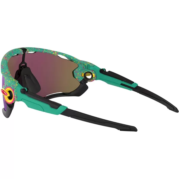 imageOakley Mens OO9290 Jawbreaker Shield SunglassesSplatter CelestePrizm Sapphire