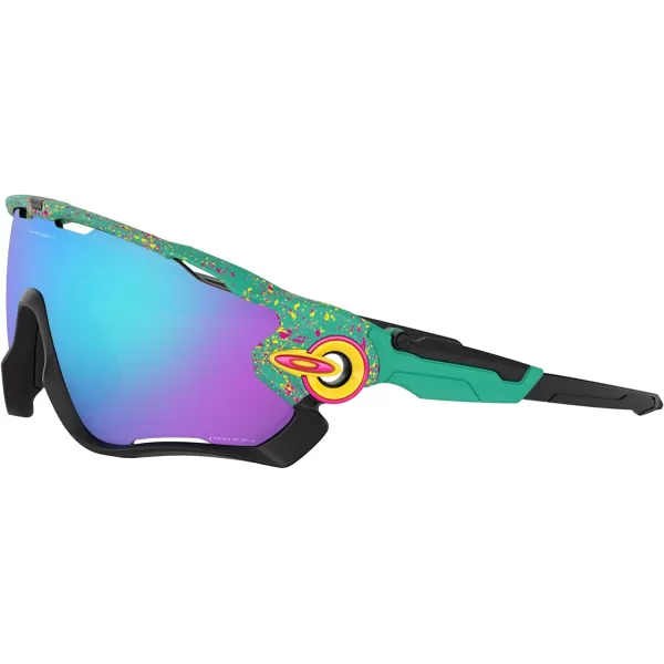imageOakley Mens OO9290 Jawbreaker Shield SunglassesSplatter CelestePrizm Sapphire
