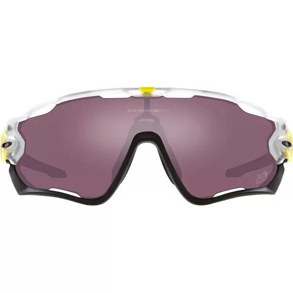imageOakley Mens OO9290 Jawbreaker Shield SunglassesTour De France Matte ClearPrizm Road Black