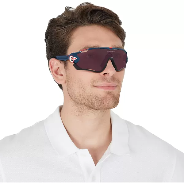 imageOakley Mens OO9290 Jawbreaker Shield SunglassesTour De France PoseidonPrizm Road Black