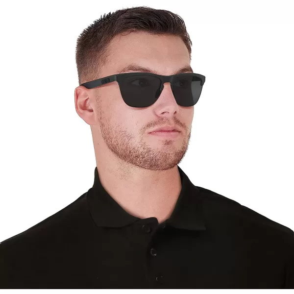 imageOakley Mens OO9374 Frogskins Lite Square Sunglasses Matte BlackGrey 63 mmOakley Mens OO9374 Frogskins Lite Square Sunglasses Matte BlackGrey 63 mm