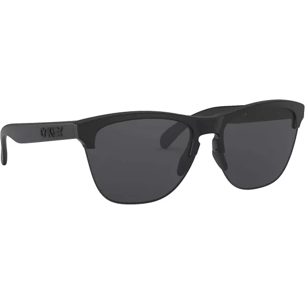 imageOakley Mens OO9374 Frogskins Lite Square Sunglasses Matte BlackGrey 63 mmOakley Mens OO9374 Frogskins Lite Square Sunglasses Matte BlackGrey 63 mm