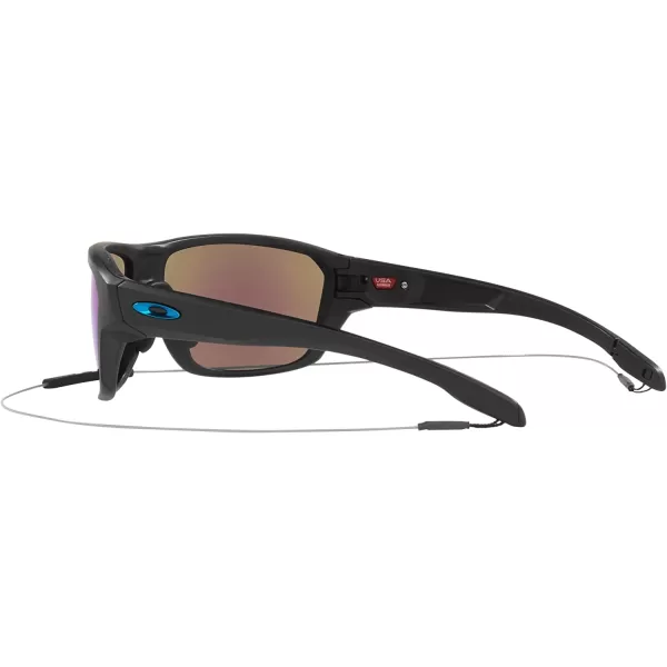 imageOakley Mens OO9416 Split Shot Rectangular SunglassesMatte BlackBlue IconPrizm Sapphire Polarized