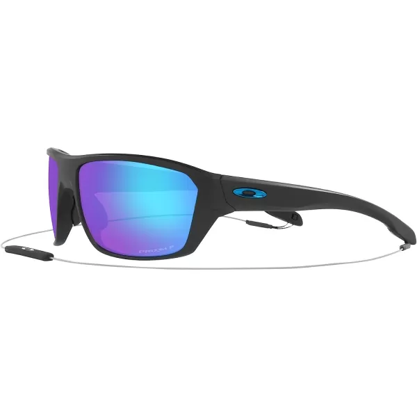 imageOakley Mens OO9416 Split Shot Rectangular SunglassesMatte BlackBlue IconPrizm Sapphire Polarized