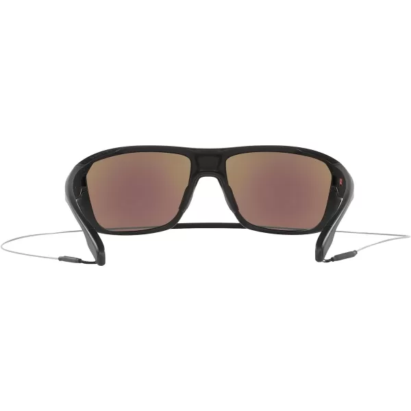 imageOakley Mens OO9416 Split Shot Rectangular SunglassesMatte BlackBlue IconPrizm Sapphire Polarized