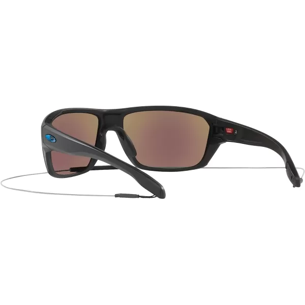 imageOakley Mens OO9416 Split Shot Rectangular SunglassesMatte BlackBlue IconPrizm Sapphire Polarized