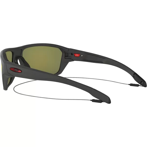 imageOakley Mens OO9416 Split Shot Rectangular SunglassesMatte Heather GreyPrizm Ruby Polarized