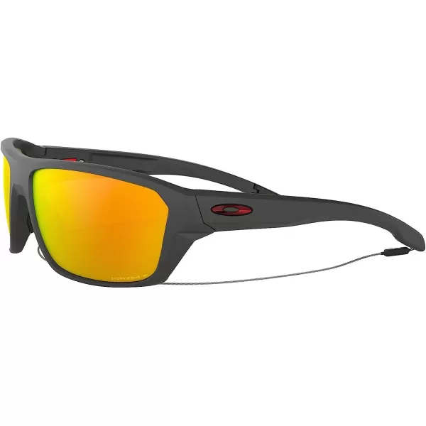 imageOakley Mens OO9416 Split Shot Rectangular SunglassesMatte Heather GreyPrizm Ruby Polarized