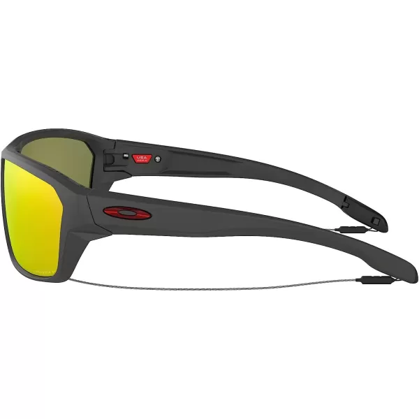 imageOakley Mens OO9416 Split Shot Rectangular SunglassesMatte Heather GreyPrizm Ruby Polarized