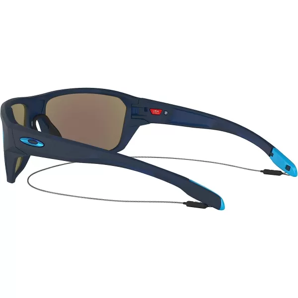 imageOakley Mens OO9416 Split Shot Rectangular SunglassesMatte Translucent BluePrizm Sapphire Iridium Polarized