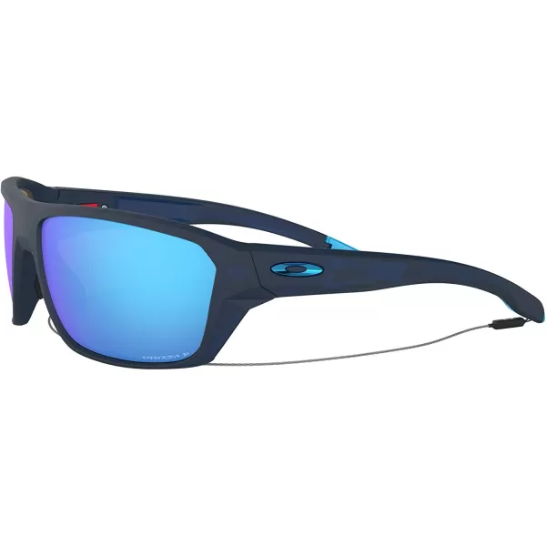 imageOakley Mens OO9416 Split Shot Rectangular SunglassesMatte Translucent BluePrizm Sapphire Iridium Polarized